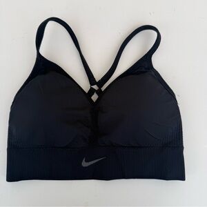 NIKE Dry Fit Black Criss-Cross Strappy Sports Bra Padded Size Small/Petite